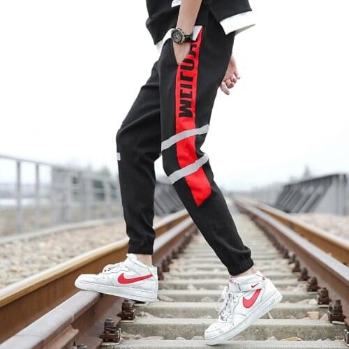Hip Hop Men Summer Striped 2020 Harem Pants Mens Loose Hip Hop Joggers Breathable Male Fitness Korean Streetwear Pants 4XL
