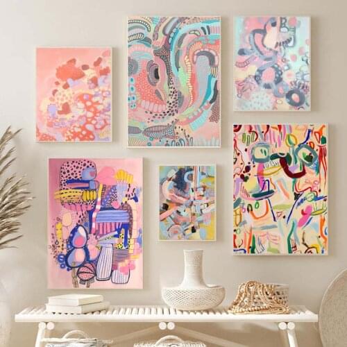 Colorful Digital Abstract Acrylic Modern Wall Art Canvas Painting Nordic Posters And Prints Wall Pictures For Living Room Decor