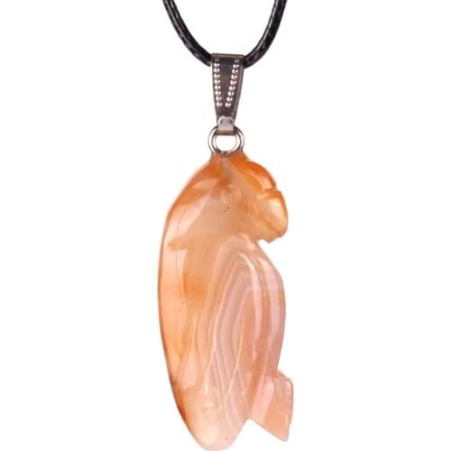 24pcs Carve Rubys zoisite Sodalite Natural Stone Quartz Crystal Adorable Happy Singing Parrot Bird Shape Pendant for Making Free