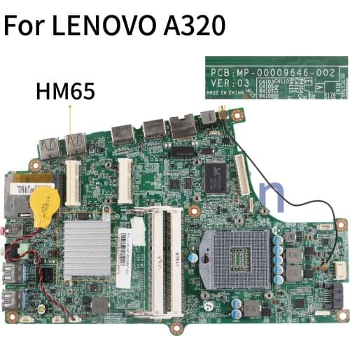 KoCoQin Laptop motherboard For LENOVO AIO A320 Mainboard 00009646 00009646-002 HM65