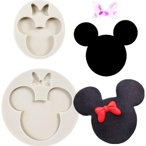 Cute Mouse Fondant Silicone Mold Craft Chocolate Candy Resin Clay Mold Cake Decorating Tools kitchen Baking Tools M2047