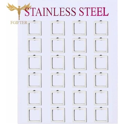 Minimalist Woman Stud Earrings Square Stud Earrings Stainless Steel Hollow Accessories Fashion Classic Geometric Jewelry