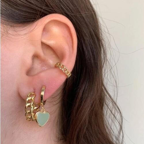 Fashion Drop Oil Macaron Color Heart Earrings Simple Cute Heart Dangle Earrings For Women Girls Fashion Summer Jewelry Gift