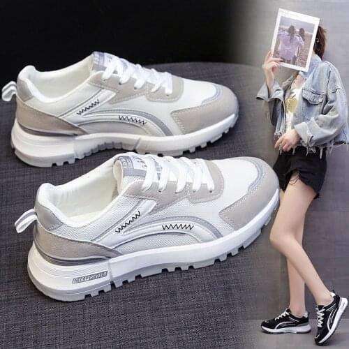 Fashion Tennis Shoes for Women Trainers Shoes Casual Flats Female Lightweight Breathable Women Sneakers 2021 Girls Big Size