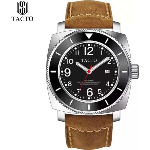 2020 Mens Watches Sports Watch japan Quartz Watch Steel Band Removale Bezel Big Case Genuine Leather Strap 50M Waterproof