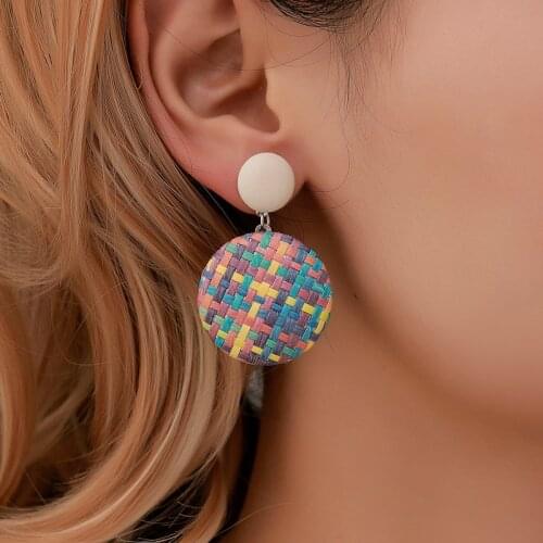 New arrival 2020 stud earrings vogue unusual cute minimalist jewelry women earrings modern Geometry round earrings for teens