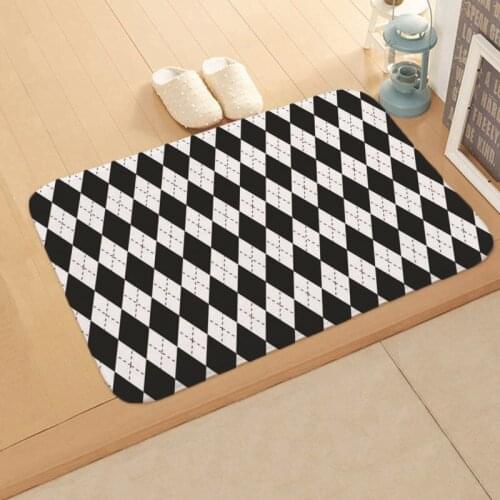 40*60cm Anti-slip Doormat Geometric Design Water Absorb Carpet Bath Mat Bathroom Home Decor Kitchen Toilet Floor Entrance Cover