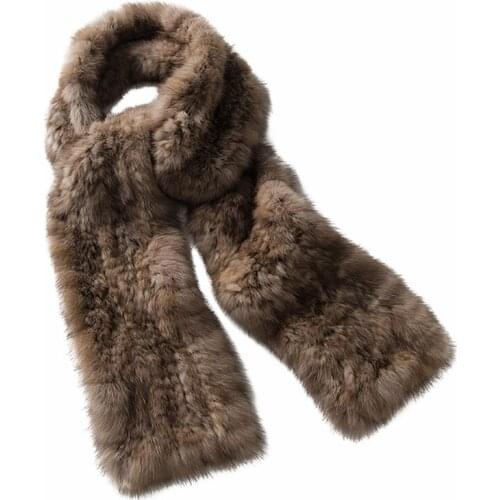 Luxury New muffler 100% real mink fur scarf finland mink hand knitted natural mink scarves Warmer Poncho wholesale