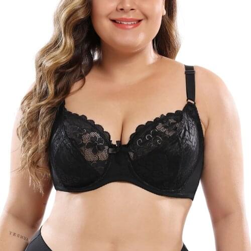 Sexy Push Up Lace Bra Women Lingerie Plus Size Bras Underwire Soft Wireless Embroidery Bralette