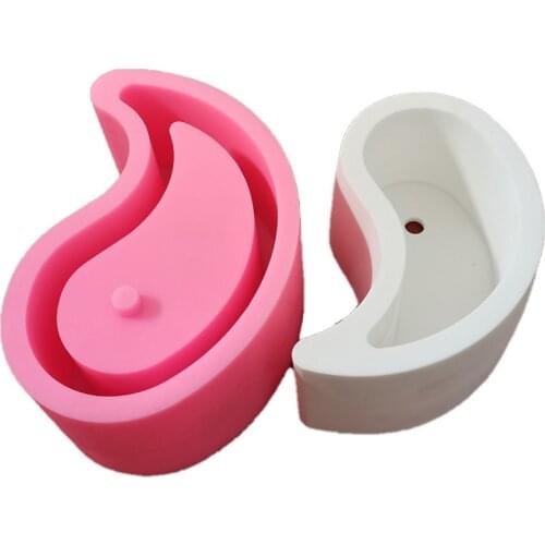 Tai Chi Yin Yang Candle Mold Original Design Aromatic candle DIY Silicone Mold for Concrete Candle Making
