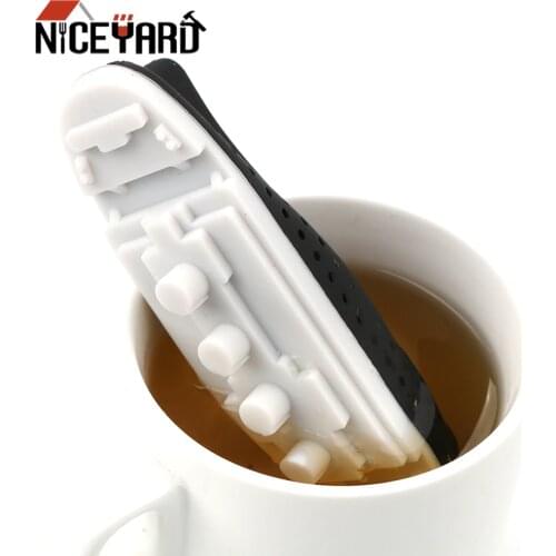 NICEYARD Tea Strainer Titanic Shape Tea Infuser Teaware Herbal Filter Diffuser Empty Silicone Tea Bags Creative Ship Style
