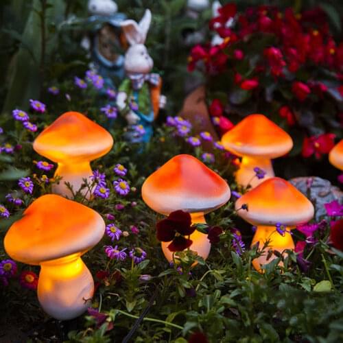 Outdoor landscape decorative mushroom lamp solar mushroom night light courtyard garden balcony layout waterproof light string