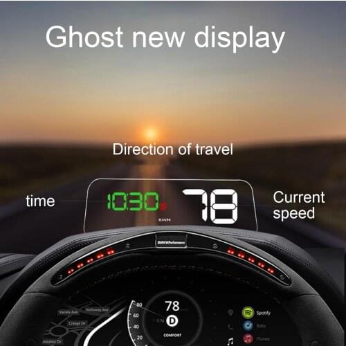 Universal Car HUD Head-up Display Multifunctional HD Speedometer Digital Speed Warning Monitor for Car Electronic Accessorie