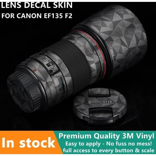 EF 135 F2 Lens Premium Decal Skin For Canon EF 135mm f/2L USM Lens Protector Wrap Cover Sticker