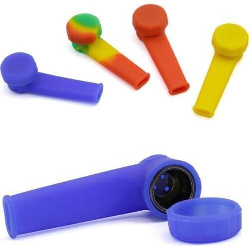 1 Pcs 85MM Silica Gel Creative Pipes Health Smoking Pipe Portable Tobacco Pipe Narguile Smoke Mouthpiece Cigarette Holder