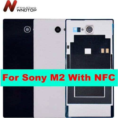 4.8" For SONY Xperia M2 Aqua Back Battery Cover Rear Door Housing Case With NFC Replacement For SONY Xperia M2 Battery Cover
