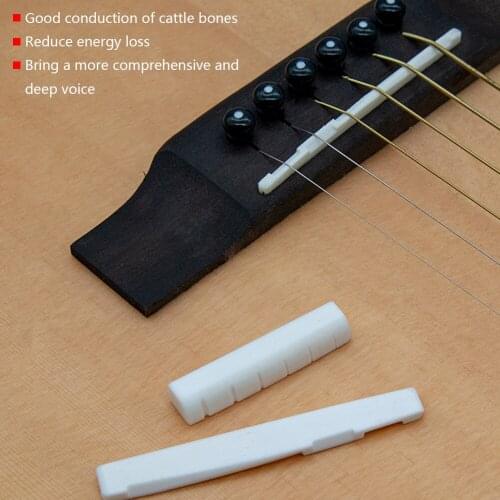 6 String Classical Guitar Bone Bridge Saddle And Nut Ivory Set Music Instruments Replacement Spare Part White Guitar Parts