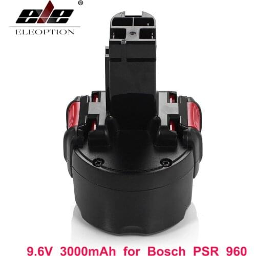 ELEOPTION BAT048 9.6V 3000mAh Ni-MH Rechargeable Battery for Bosch PSR 960 2 607 335 272 32609-RT BPT1041
