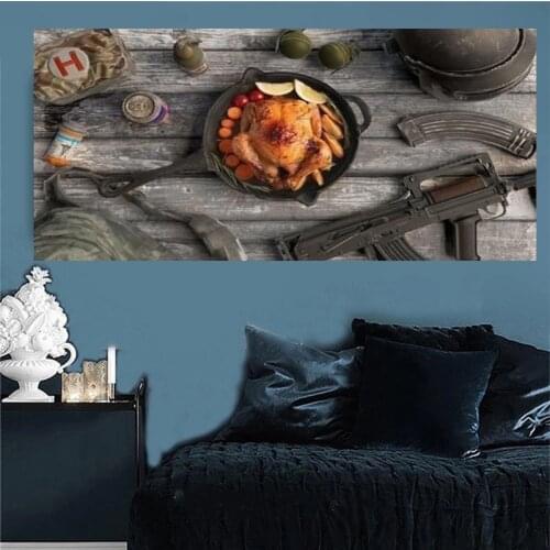 Big size 5D diamond painting warrior Gun food full drill square round DIY diamond embroidery still life puzzle home decor P580