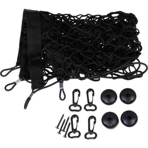 Car Storage Mesh Organizer String Bag Trunk Storage Bag J-eep 70*120cm Universal Rear Car Organizer Net Cargo Net With 4 Hooks