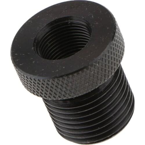 Car Black Knurled 1/2''-28 to 3/4-16 Threaded Automotive Oil Filter