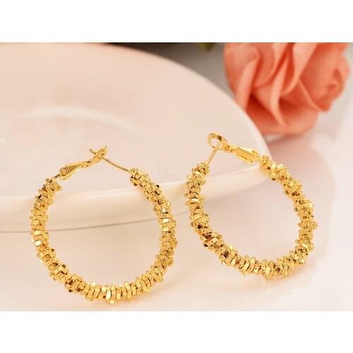 Bangrui Fashion Jewelry Womens Girls Gold Color Small Little Hoop Huggie Earings Vintage Openwork Flower Earrings For Mens Boys