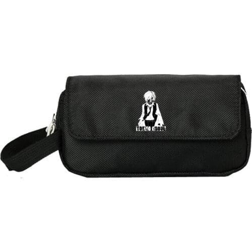 Tokyo Ghoul Pencill Case Cosmetic Cases Makeup Bag Child Girls student Double Zipper pecill Bag Handbag Purse
