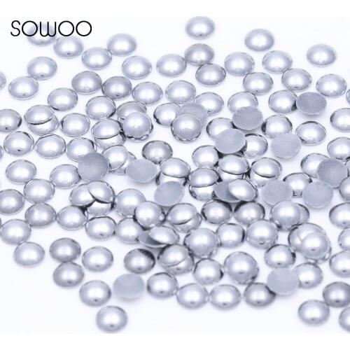Eco-friendly lead free Metal Hot Fix Studs Dome Shape Half Round Gray Dome Studs hot fix half round studs baby studs