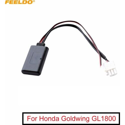FEELDO 1Pc Car 3PIN CD Wireless Bluetooth Module Audio Input Aux Cable Adapter for Honda Goldwing GL1800/F6B Aux Wring
