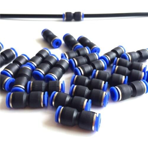 H159 Slip lock 6mm 50Pcs Quick Joiners Plastic Union Straight Pneumatic Hose Equal One Touch Push In Air Fitting Direct Couplers
