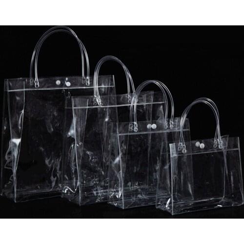 Customized logo trademark PVC bag customized transparent plastic bag high grade gift bag customized logo