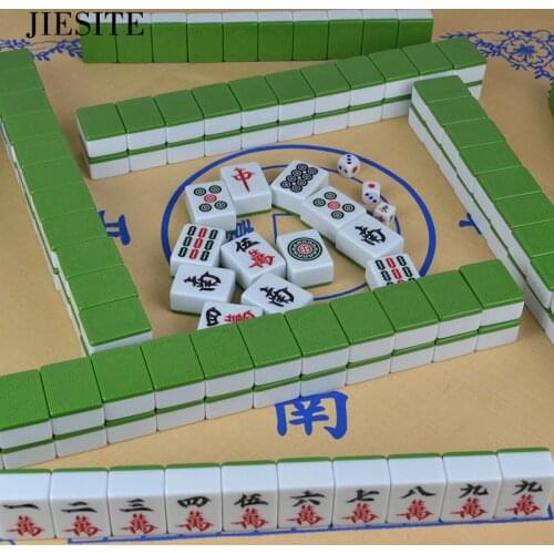 JIESITE Traveling Mahjong set Hot Sell High Quality Mahjong Games Home Games mahjong tiles Chinese Funny Family Table Board Game