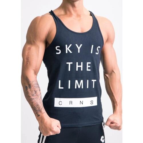 Men Tank Top Workout Tanktops Letter Print Tops Bodybuilding Mens Tank Tops Shirt Gym Singlet