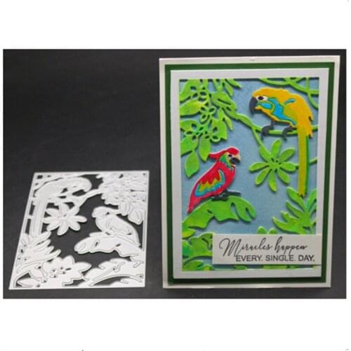 YINISE SCRAPBOOK Metal Cutting Dies For Scrapbooking Stencils Parrot Tree DIY PAPER Album Cards Making Embossing Die CUT Cuts