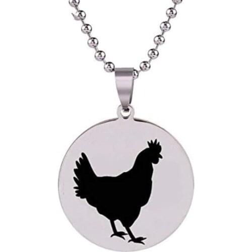 Cute stainless steel unicorn necklace horse flower pattern animal necklace holiday gift cartoon necklace 2021