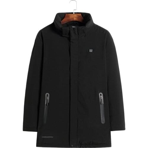 Plus Size 8XL 7XL Fashion Winter New Jacket Men Warm Coat Fashion Casual Parka Electric heat Coat Men For Winter Overcoat