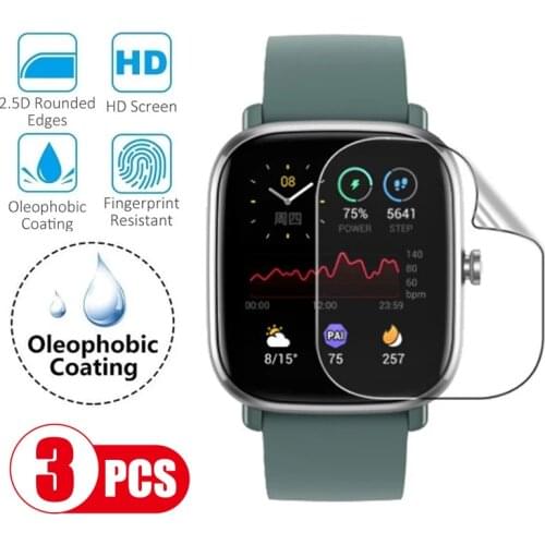 3D HD Clear TPU Full Coverage Screen Protector Soft Film For Amazfit BiP S U Pro For Amazfit Stratos 2 3 For Amazfit GTS 2 2E