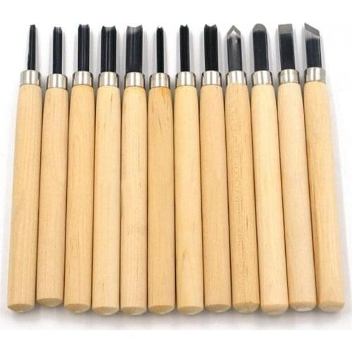Sunshine 12pc Wood Carving Hand Knife Tool Set Woodworkers Gouges