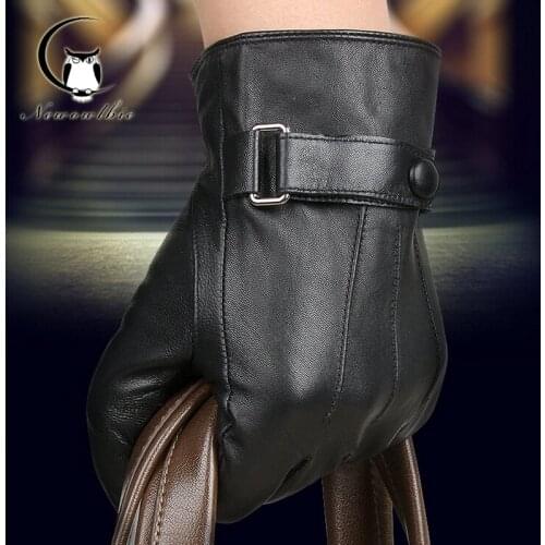 Newowlbie Men's Leather Gloves