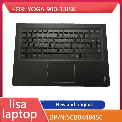 New Palmrest Upper Case With Italy Backlit Keyboard Touchpad for Lenovo Ideapad Yoga 900-13ISK ISK2 Laptop C Cover 5CB0K48450