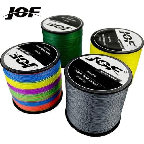 JOF 12 Strands Braided Fishing Line 300M Multicolor PE Multifilament Carp Sea Wire 25lb-135lb