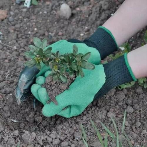 Durable And Waterproof Gloves With Claws Gardening Digging Large Outdoor Garden Farm Vegetable Seeding Planting Gloves Claws