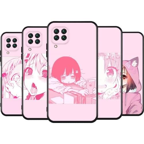 Pink Kawaii Anime Loli For Huawei Nova 2 2i 3 3E 3I 4 4E 5 5I 5Z 5E 5T 6 7 7I 8 SE Lite Pro SE Silicone Black Phone Case