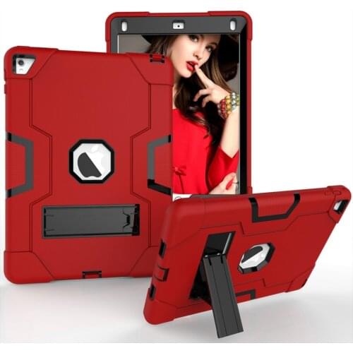 Silicone Shockproof Case For Apple iPad Air 2 (A1567 A1566) Kids Safe Armor Heavy Duty Rubber Case For ipad Air 2 Case + PenFilm