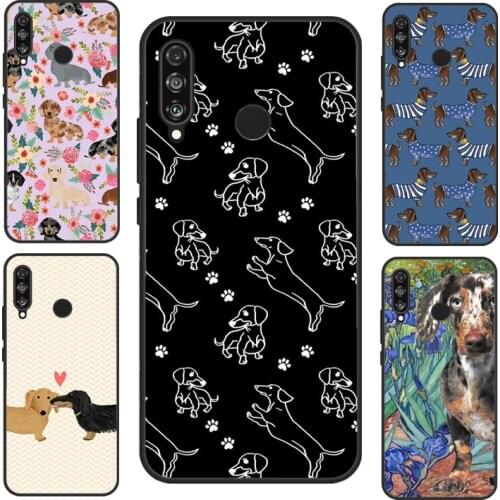 Dogs Dachshund Cute Case For Huawei P30 Lite P40 P20 Pro P Smart Z 2019 2021 Nova 5T Honor 10 Lite 8X 9X 10i