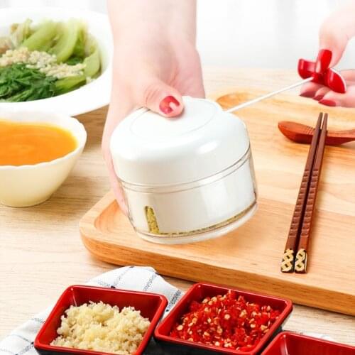Mini Manual Garlic Chopper Ginger Grinder Food Cutter Vegetable Slicer Fruit Meat Processor Crusher Kitchen Gadgets