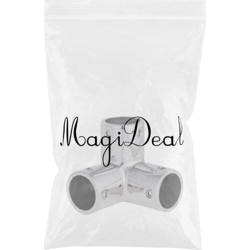 Marine Boat Hand Rail Fitting Stainless Steel 90 Degree Stanchion 3 Way Elbow for 7/8 inch Tube