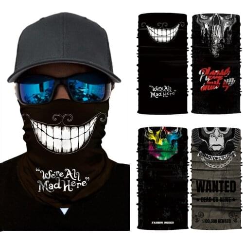 Skull Magic Scarf Neck Gaiter Motorcycle Face Shield Balaclava Bandanas Cycling Hiking Tube Unisex Multifunction Headband Mask