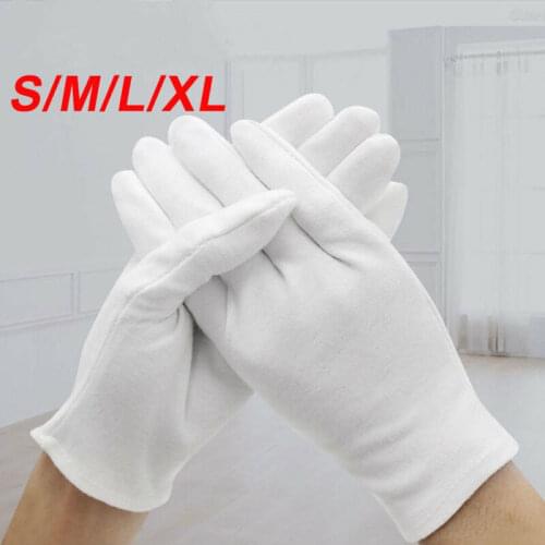 6 Pairs Handling Work Hands Protector Soft Costume Jewellery Cotton White Gloves