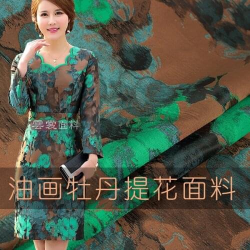 155 cm peony jacquard fabric suit jacket clothing jacquard brocade fabric chinese brocade fabric wholesale cloth